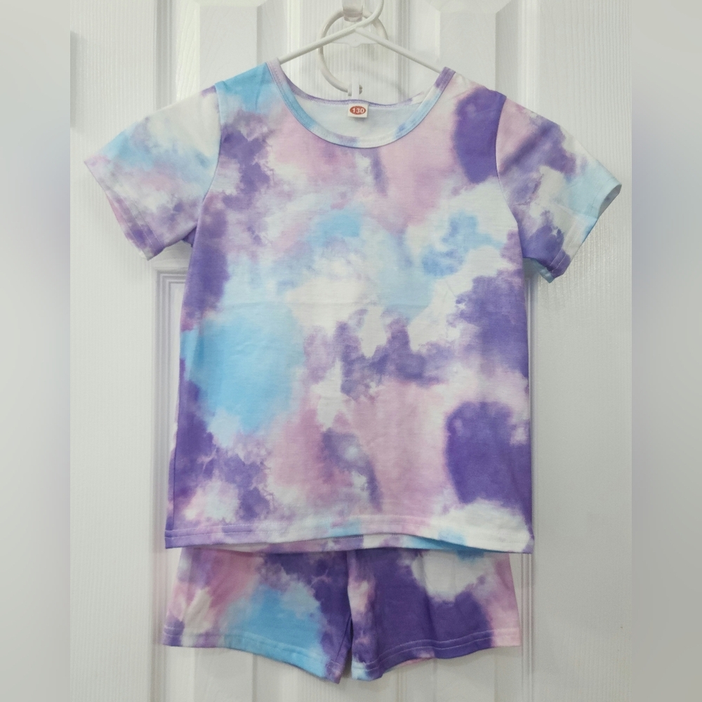 Kids Tie-Dye Set - Purple, Blue, Pink Size: 6/7